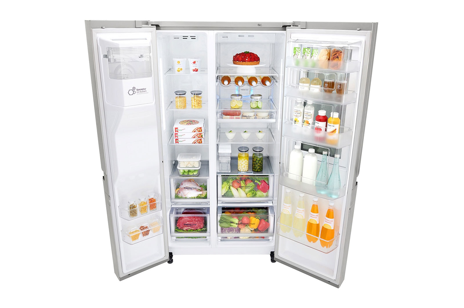 LG Frigorífico Americano LG GSX961NSVZ, 625 litros, eficiência energética F, InstaView™, Door in Door™, Pure N Fresh™, Door Cooling+™, dispensador sem canalização, Noble Steel, GSX961NSVZ