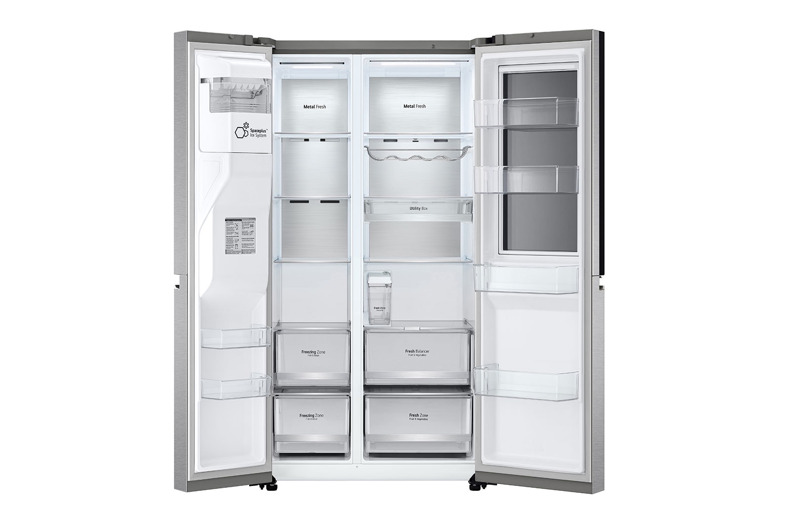 LG Frigorífico Americano | 635 L | Etiqueta energética E | InstaView™ | Door-in-Door™ | DoorCooLing+™ | Dispensador sem canaLização | UVnano™, GSXV91MBAE