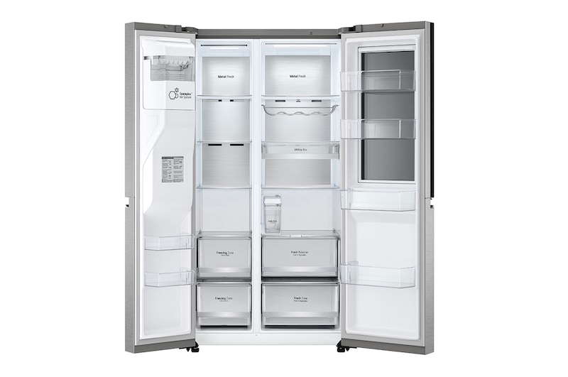 LG Frigorífico Americano | 635 L | Etiqueta energética E | InstaView™ | Door-in-Door™ | DoorCooLing+™ | Dispensador sem canaLização | UVnano™, GSXV91MBAE