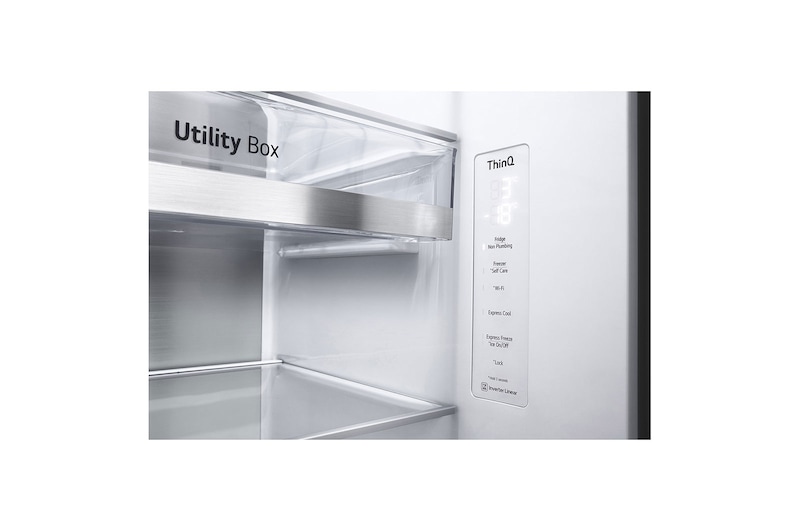 LG Frigorífico Americano | 635 L | Etiqueta energética E | InstaView™ | Door-in-Door™ | DoorCooLing+™ | Dispensador sem canaLização | UVnano™, GSXV91MCAE