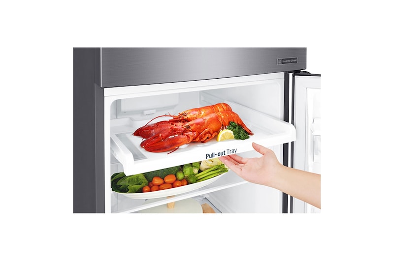 LG Frigorífico de 2 portas LG GTB523PZCZD, 312 litros, eficiência energética F, Door Cooling+™, Shiny Steel, GTB523PZCZD