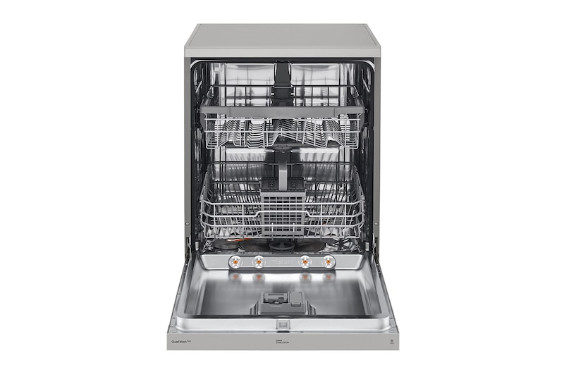LG Máquina de lavar loiça LG DF222FPS, QuadWash™, 2 cestos reguláveis, eficiência energética E, TrueSteam™, inox, DF222FPS