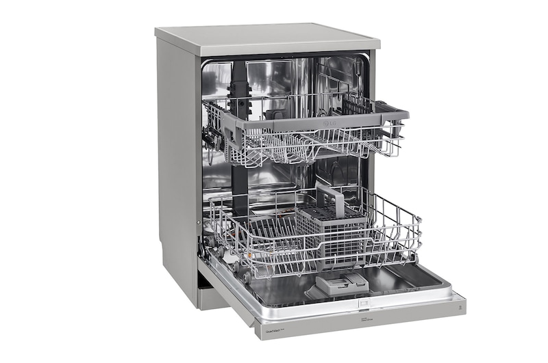 LG Máquina de lavar loiça LG DF222FPS, QuadWash™, 2 cestos reguláveis, eficiência energética E, TrueSteam™, inox, DF222FPS