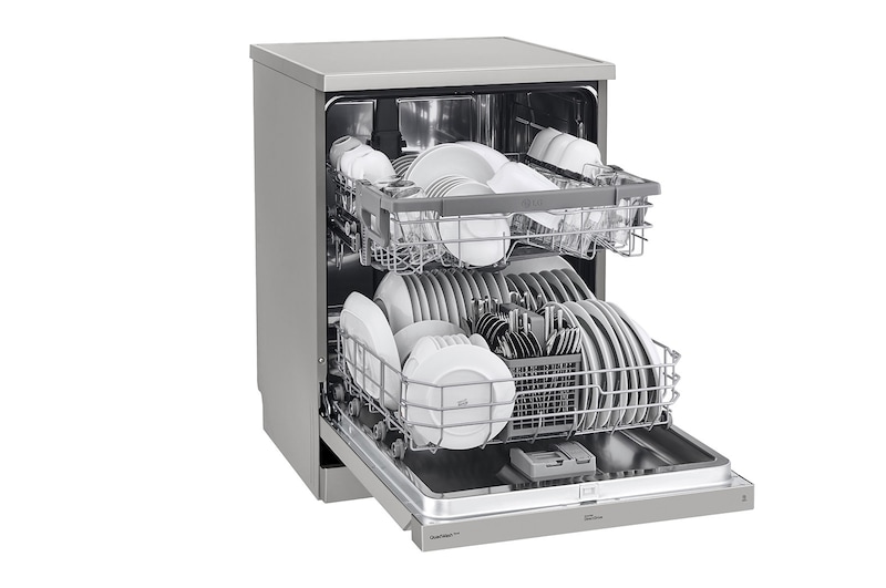 LG Máquina de lavar loiça LG DF222FPS, QuadWash™, 2 cestos reguláveis, eficiência energética E, TrueSteam™, inox, DF222FPS