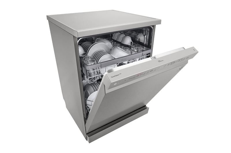 LG Máquina de lavar loiça LG DF222FPS, QuadWash™, 2 cestos reguláveis, eficiência energética E, TrueSteam™, inox, DF222FPS