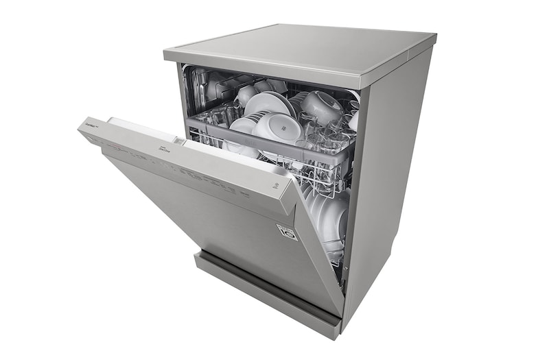 LG Máquina de lavar loiça LG DF222FPS, QuadWash™, 2 cestos reguláveis, eficiência energética E, TrueSteam™, inox, DF222FPS