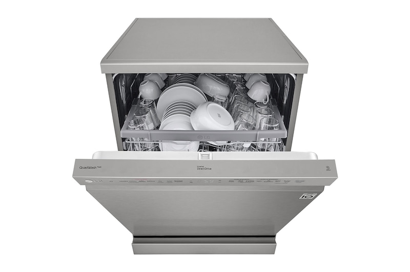 LG Máquina de lavar loiça LG DF222FPS, QuadWash™, 2 cestos reguláveis, eficiência energética E, TrueSteam™, inox, DF222FPS