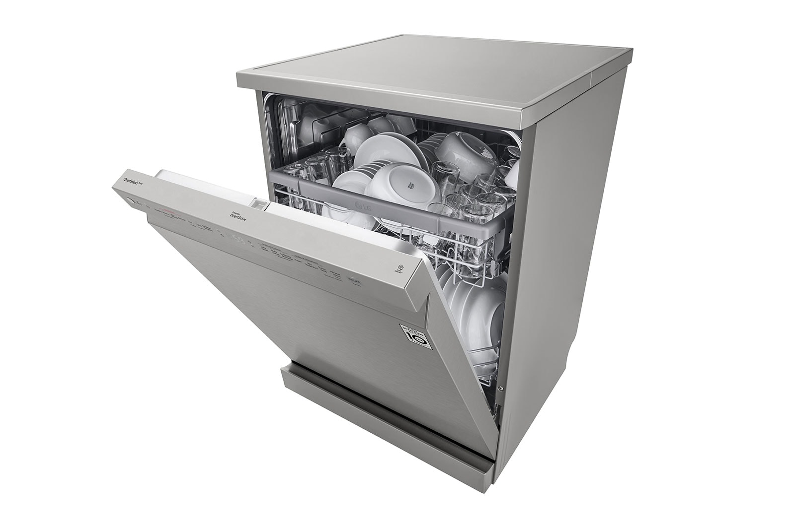 LG Máquina de Lavar Loiça | 14 conjuntos | Etiqueta energética D | QuadWash™ | EasyRack™ | TrueSteam™, DF242FPS