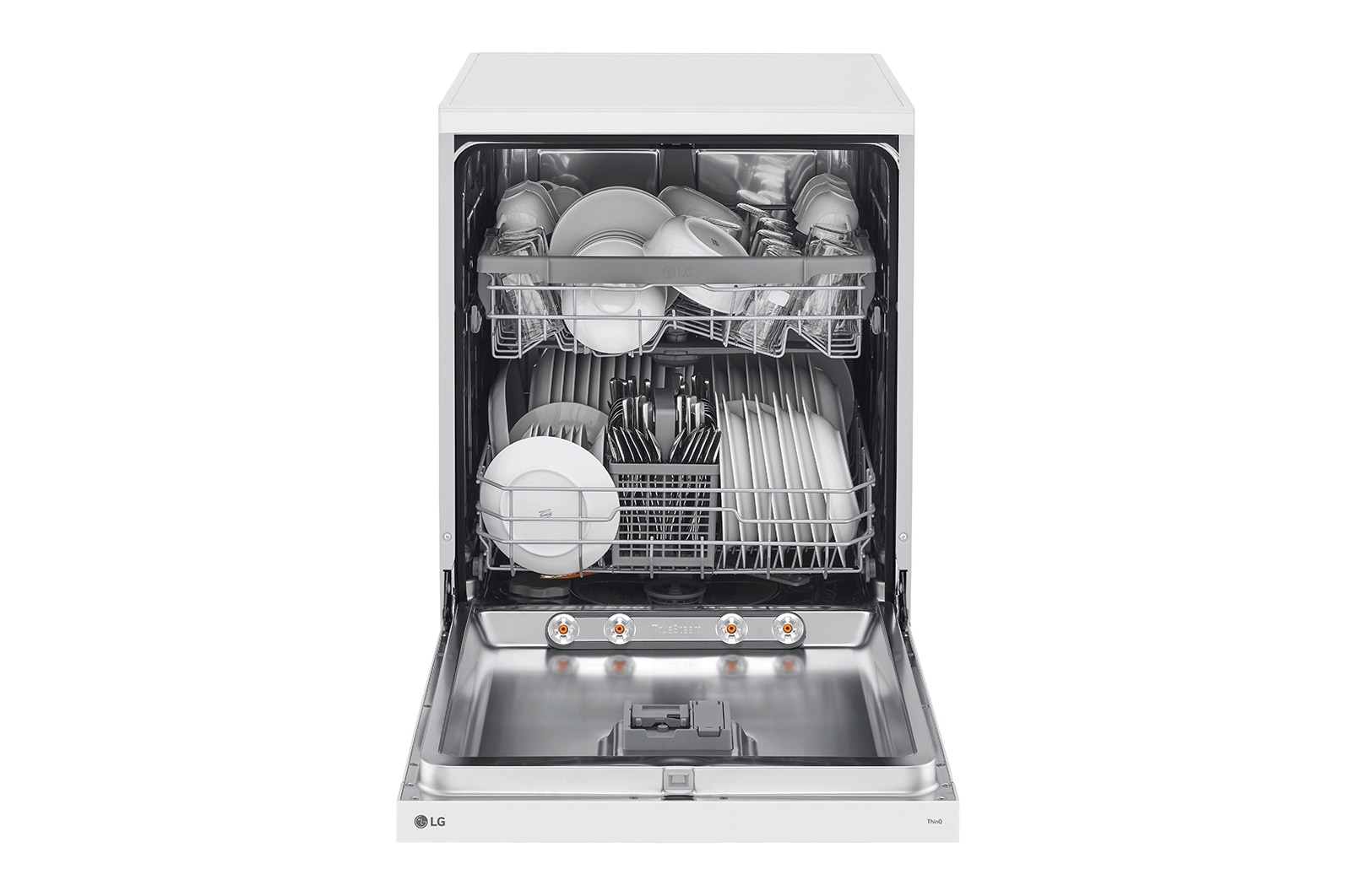 LG Máquina de Lavar Loiça | 14 conjuntos | Etiqueta energética D | QuadWash™ | EasyRack™ | TrueSteam™, DF242FWS