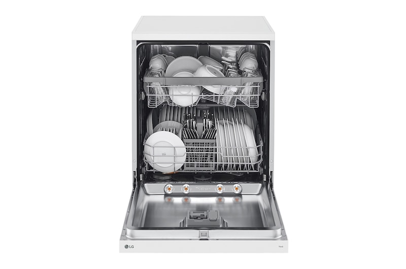 LG Máquina de Lavar Loiça | 14 conjuntos | Etiqueta energética D | QuadWash™ | EasyRack™ | TrueSteam™, DF242FWS