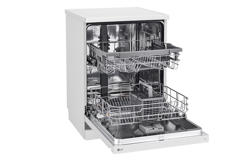 LG Máquina de Lavar Loiça | 14 conjuntos | Etiqueta energética D | QuadWash™ | EasyRack™ | TrueSteam™, DF242FWS