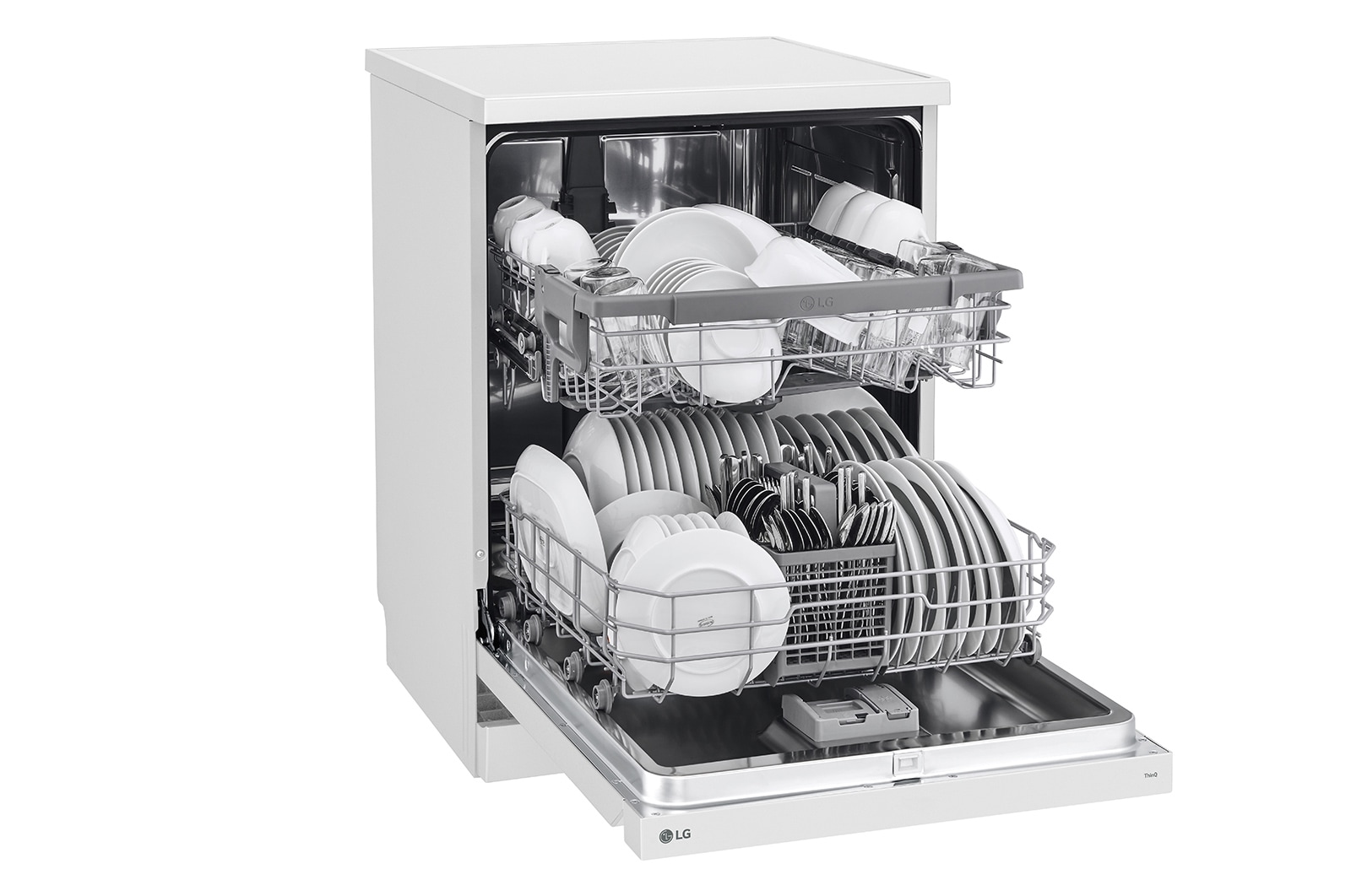 LG Máquina de Lavar Loiça | 14 conjuntos | Etiqueta energética D | QuadWash™ | EasyRack™ | TrueSteam™, DF242FWS
