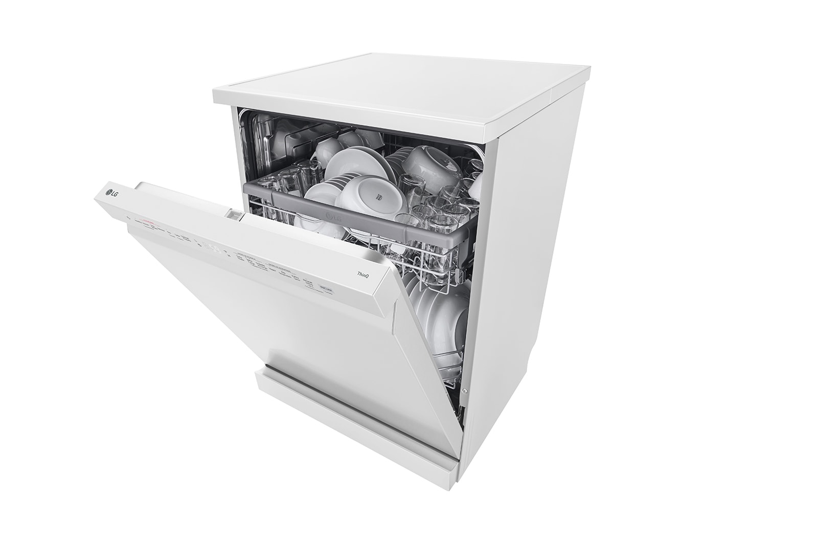 LG Máquina de Lavar Loiça | 14 conjuntos | Etiqueta energética D | QuadWash™ | EasyRack™ | TrueSteam™, DF242FWS