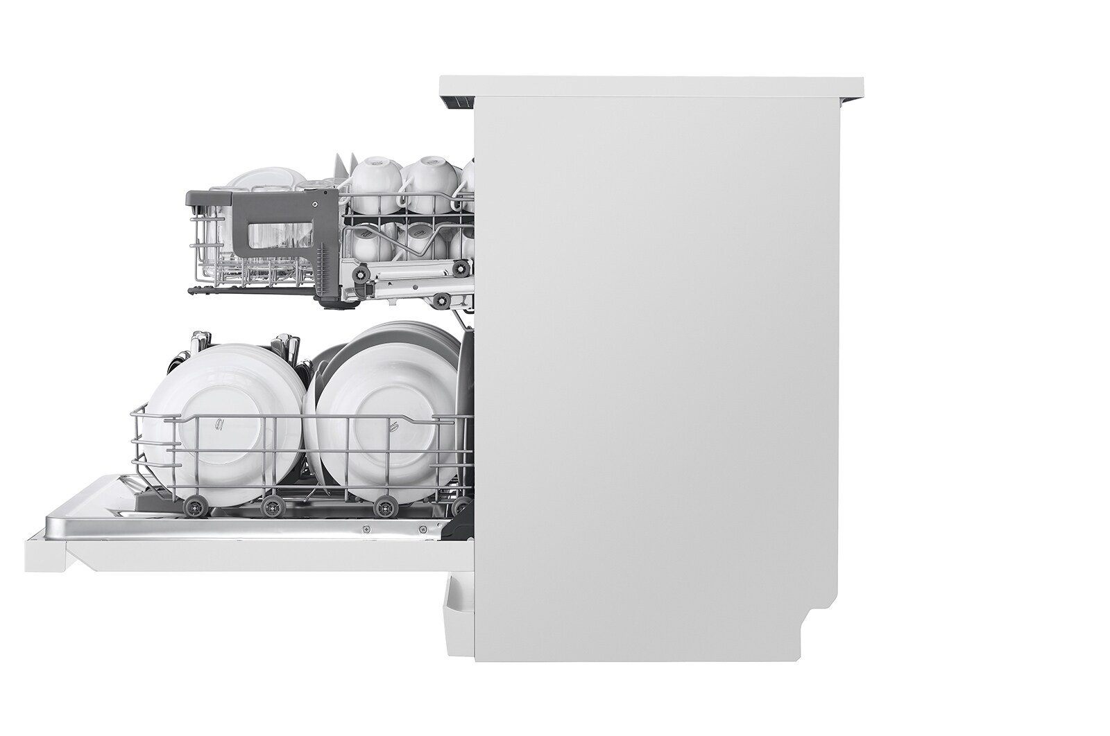 LG Máquina de Lavar Loiça | 14 conjuntos | Etiqueta energética D | QuadWash™ | EasyRack™ | TrueSteam™, DF242FWS