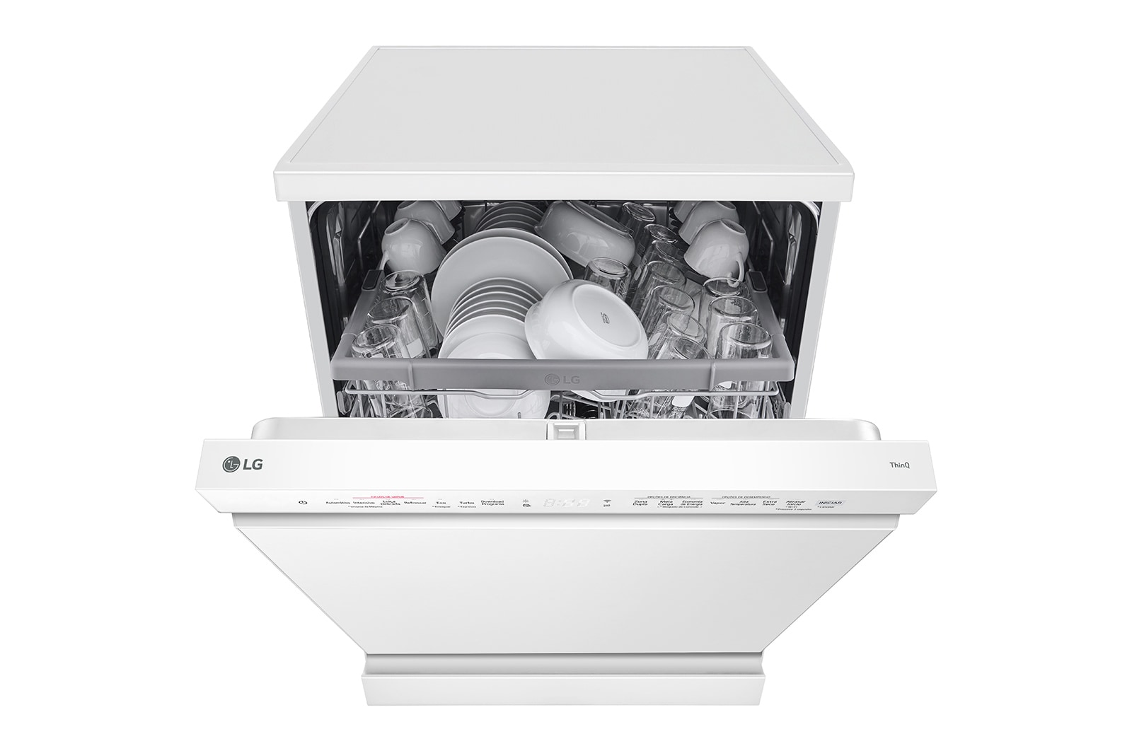 LG Máquina de Lavar Loiça | 14 conjuntos | Etiqueta energética D | QuadWash™ | EasyRack™ | TrueSteam™, DF242FWS