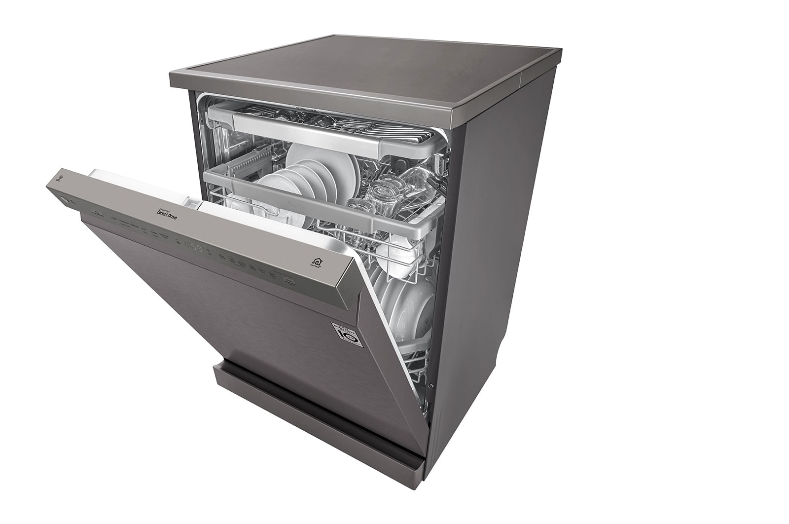 LG Máquina de lavar loiça LG DF325FP, QuadWash™, 3 cestos reguláveis, eficiência energética E, inox, DF325FP