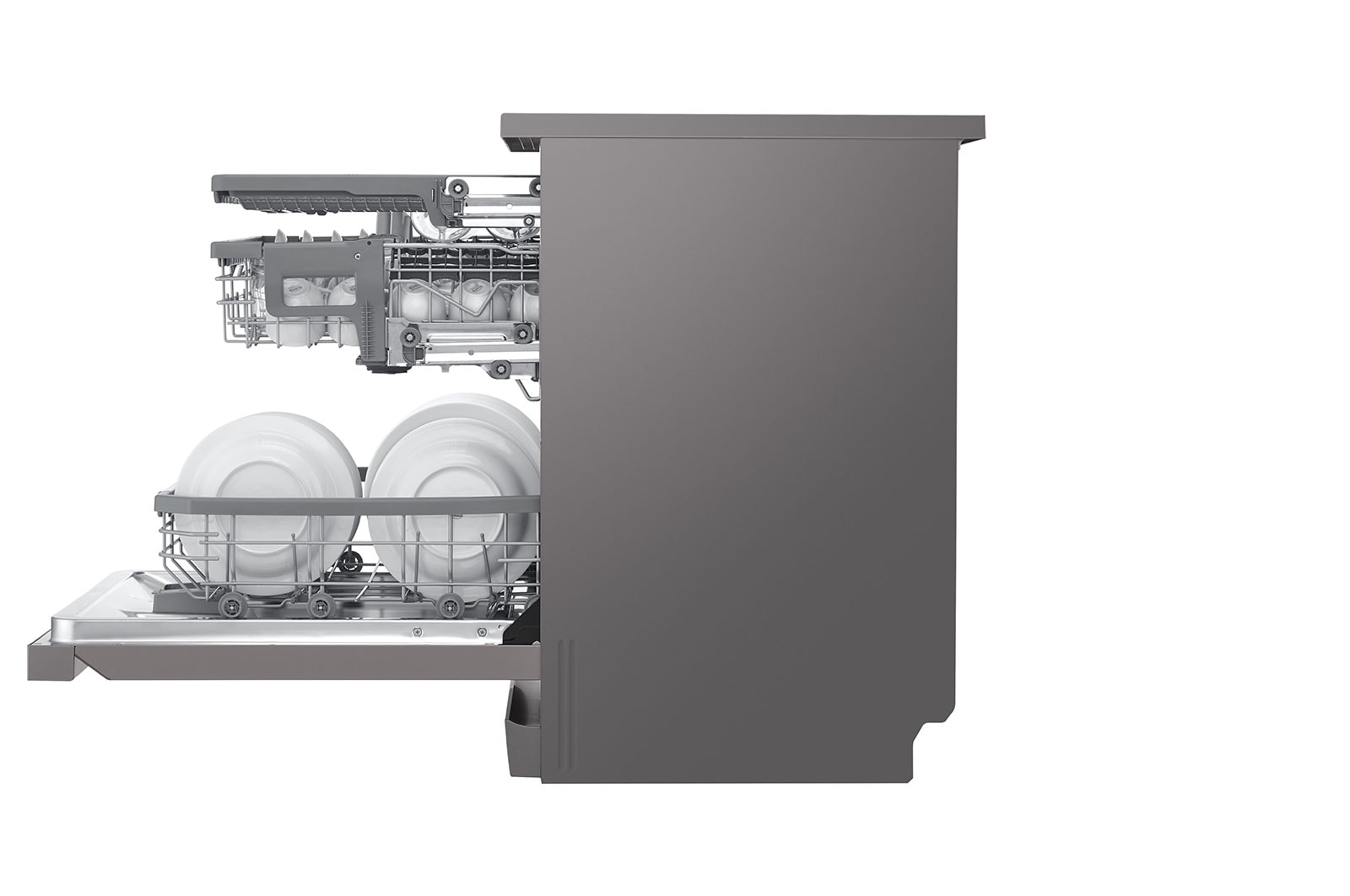 LG Máquina de lavar loiça LG DF325FP, QuadWash™, 3 cestos reguláveis, eficiência energética E, inox, DF325FP