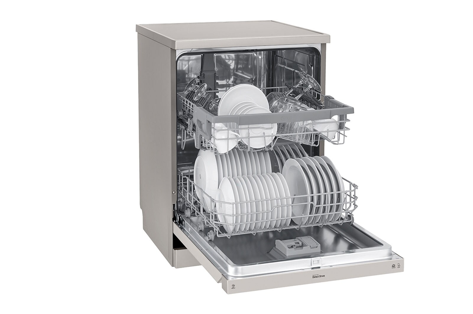 LG Máquina de lavar loiça LG DF222FP, QuadWash™, 2 cestos reguláveis, eficiência energética E, inox, DF222FP