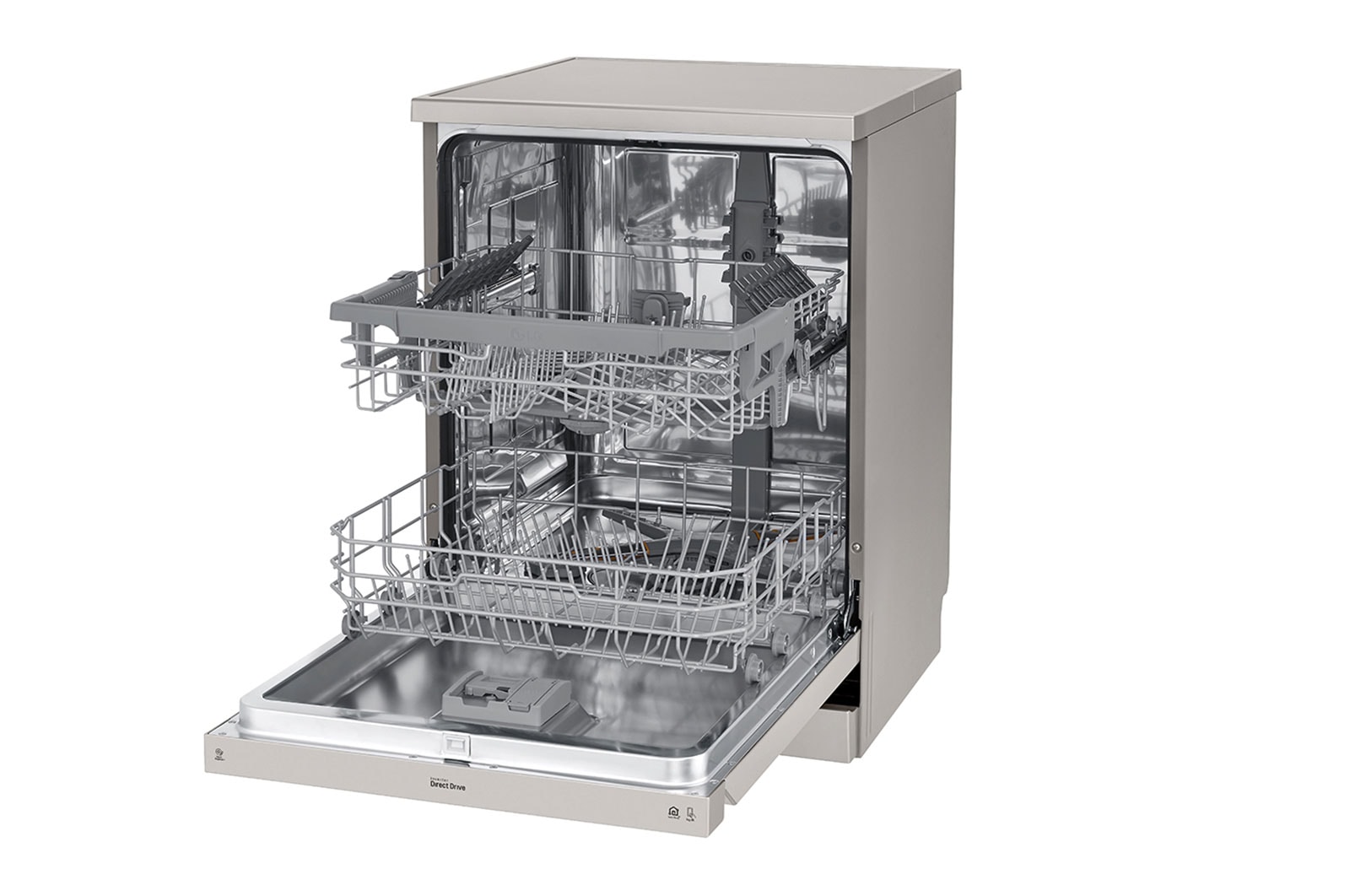 LG Máquina de lavar loiça LG DF222FP, QuadWash™, 2 cestos reguláveis, eficiência energética E, inox, DF222FP
