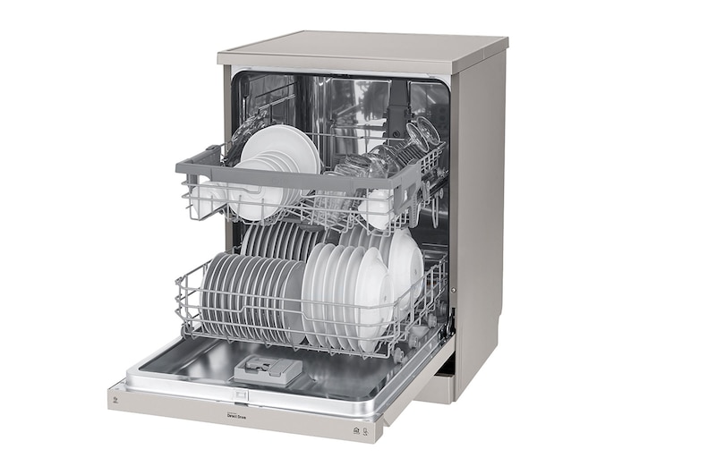 LG Máquina de lavar loiça LG DF222FP, QuadWash™, 2 cestos reguláveis, eficiência energética E, inox, DF222FP