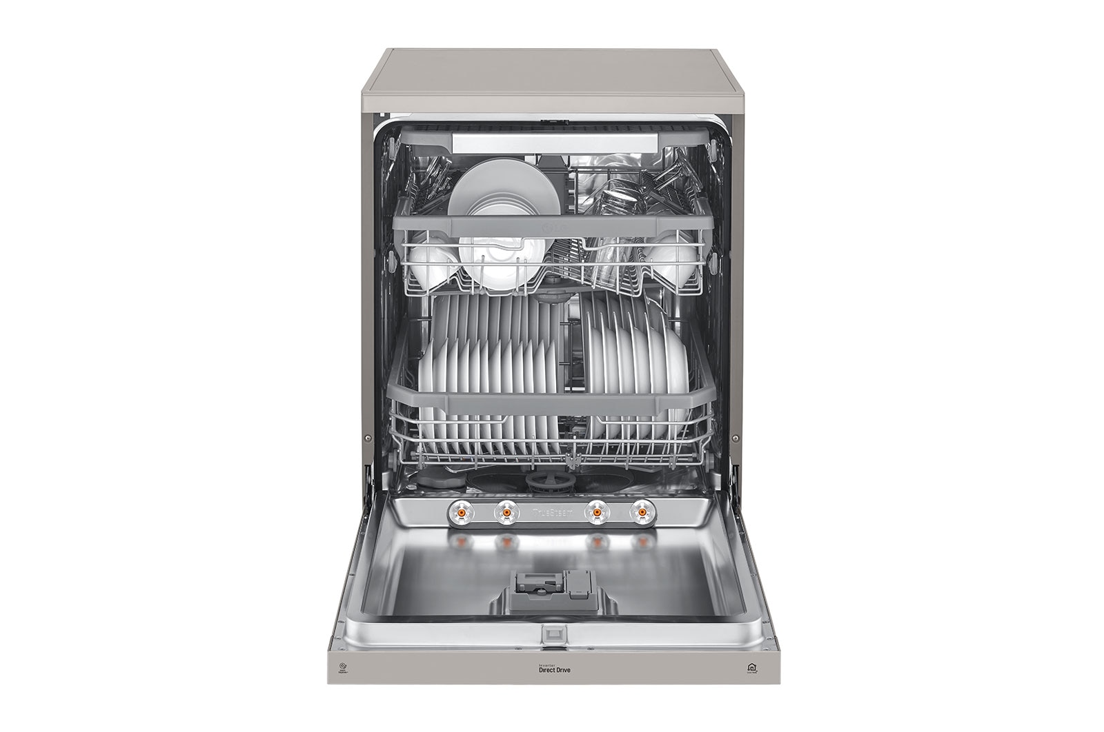 LG Máquina de lavar loiça LG DF325FPS, QuadWash™, 3 cestos reguláveis, eficiência energética E, TrueSteam™, inox, DF325FPS