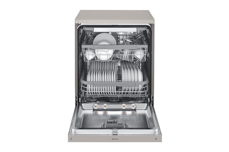 LG Máquina de lavar loiça LG DF325FPS, QuadWash™, 3 cestos reguláveis, eficiência energética E, TrueSteam™, inox, DF325FPS