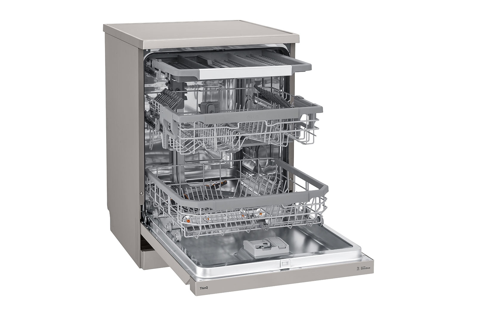 LG Máquina de Lavar Loiça | 14 conjuntos | Etiqueta energética B | QuadWash™ | EasyRack™ | TrueSteam™ | Abertura automática de porta, DF365FPS