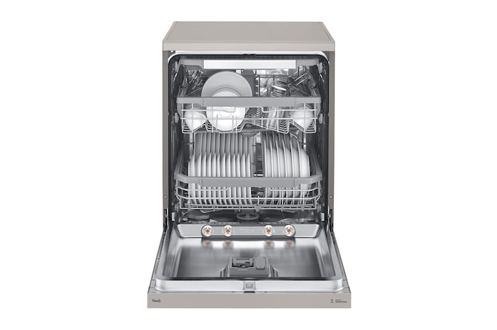 LG Máquina de Lavar Loiça | 14 conjuntos | Etiqueta energética B | QuadWash™ | EasyRack™ | TrueSteam™ | Abertura automática de porta, DF365FPS