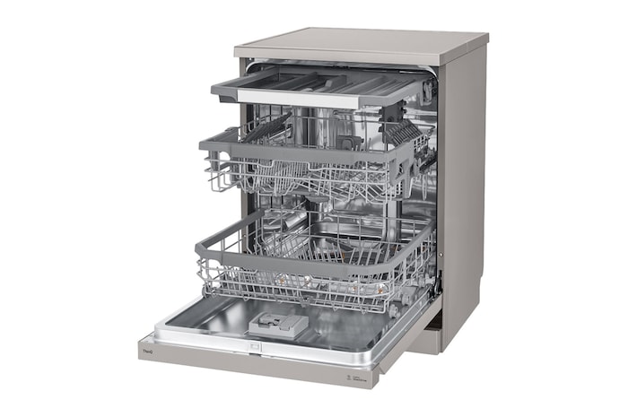 LG Máquina de Lavar Loiça | 14 conjuntos | Etiqueta energética B | QuadWash™ | EasyRack™ | TrueSteam™ | Abertura automática de porta, DF365FPS