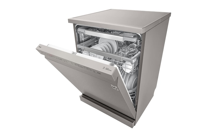 LG Máquina de Lavar Loiça | 14 conjuntos | Etiqueta energética B | QuadWash™ | EasyRack™ | TrueSteam™ | Abertura automática de porta, DF365FPS