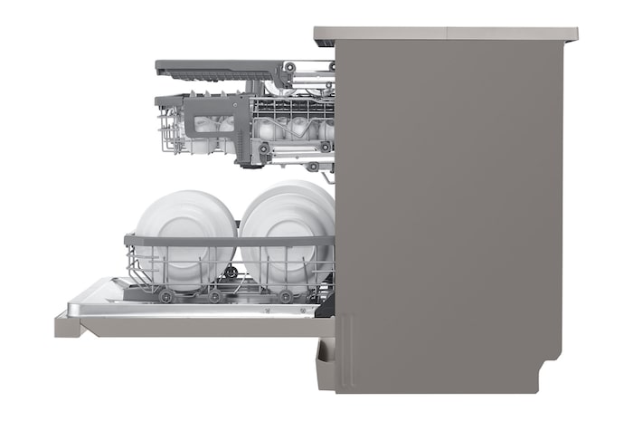 LG Máquina de Lavar Loiça | 14 conjuntos | Etiqueta energética B | QuadWash™ | EasyRack™ | TrueSteam™ | Abertura automática de porta, DF365FPS