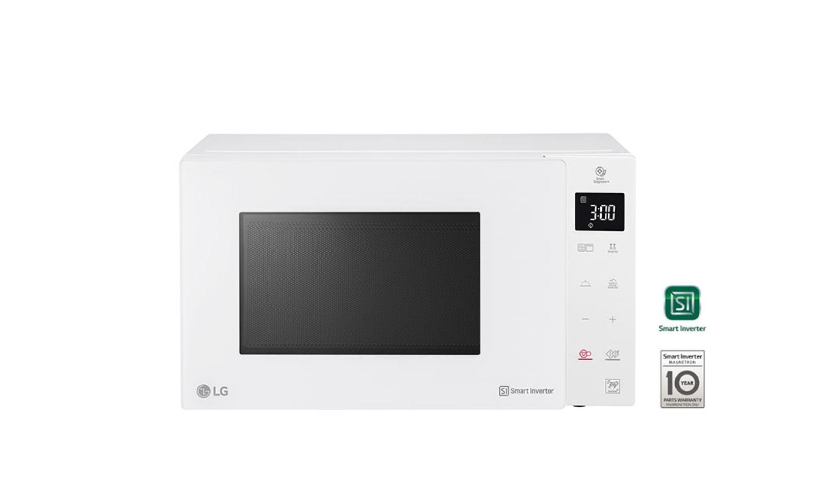 LG Micro-ondas com grill LG NeoChef™ MH6535GDH, 25 litros, 1000 W, Smart Inverter, EasyClean™, branco, MH6535GDH