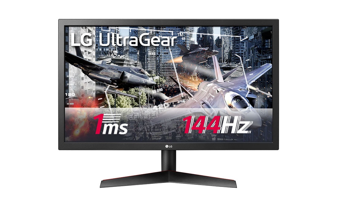 LG Monitor Gaming UltraGear™ 23.6" com 144Hz e Black Stabilizer, 24GL600F-B