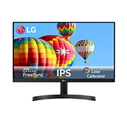 Vista frontal de Monitor IPS Full HD de 24&#34; com design praticamente sem moldura em 3 lados  24MK600M-B