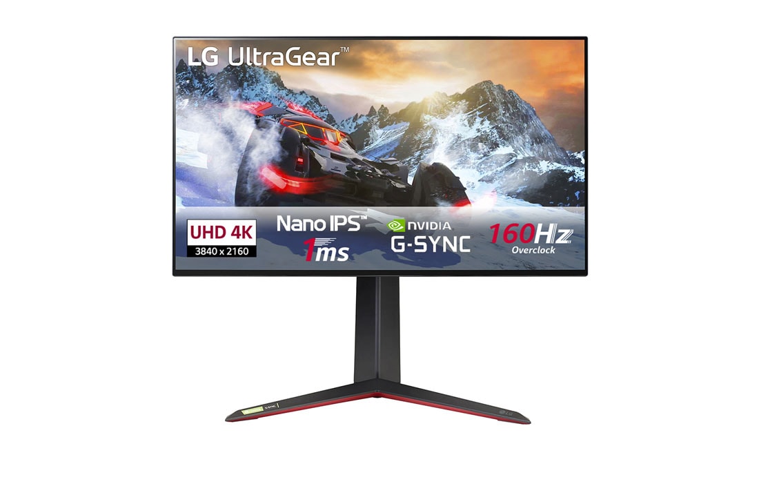 LG Monitor Gaming UltraGear™ UHD 4K Nano IPS 1ms (GtG) de 27" com 120Hz de HDMI 2.1, 27GP950-B