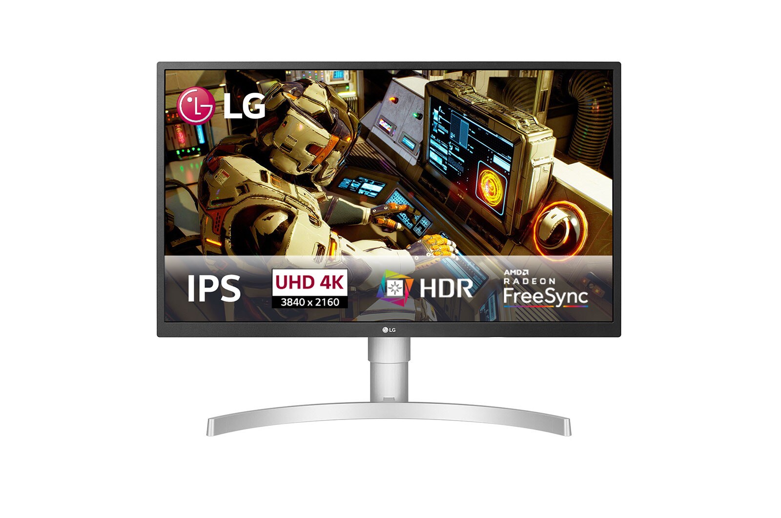 Vista frontal de Monitor UHD 4K HDR de 27&#34; com RADEON Freesync™ e sRGB 98% 27UL550-W