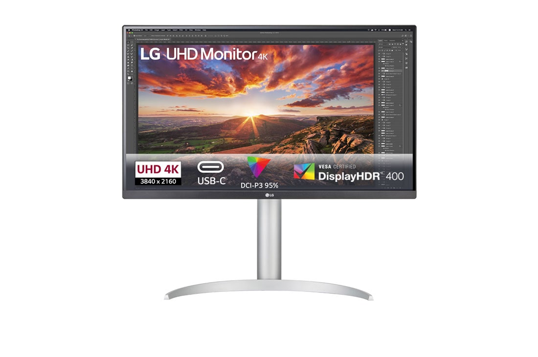 LG Monitor UHD 4K IPS de 27" com VESA DisplayHDR™ 400, 27UP850-W