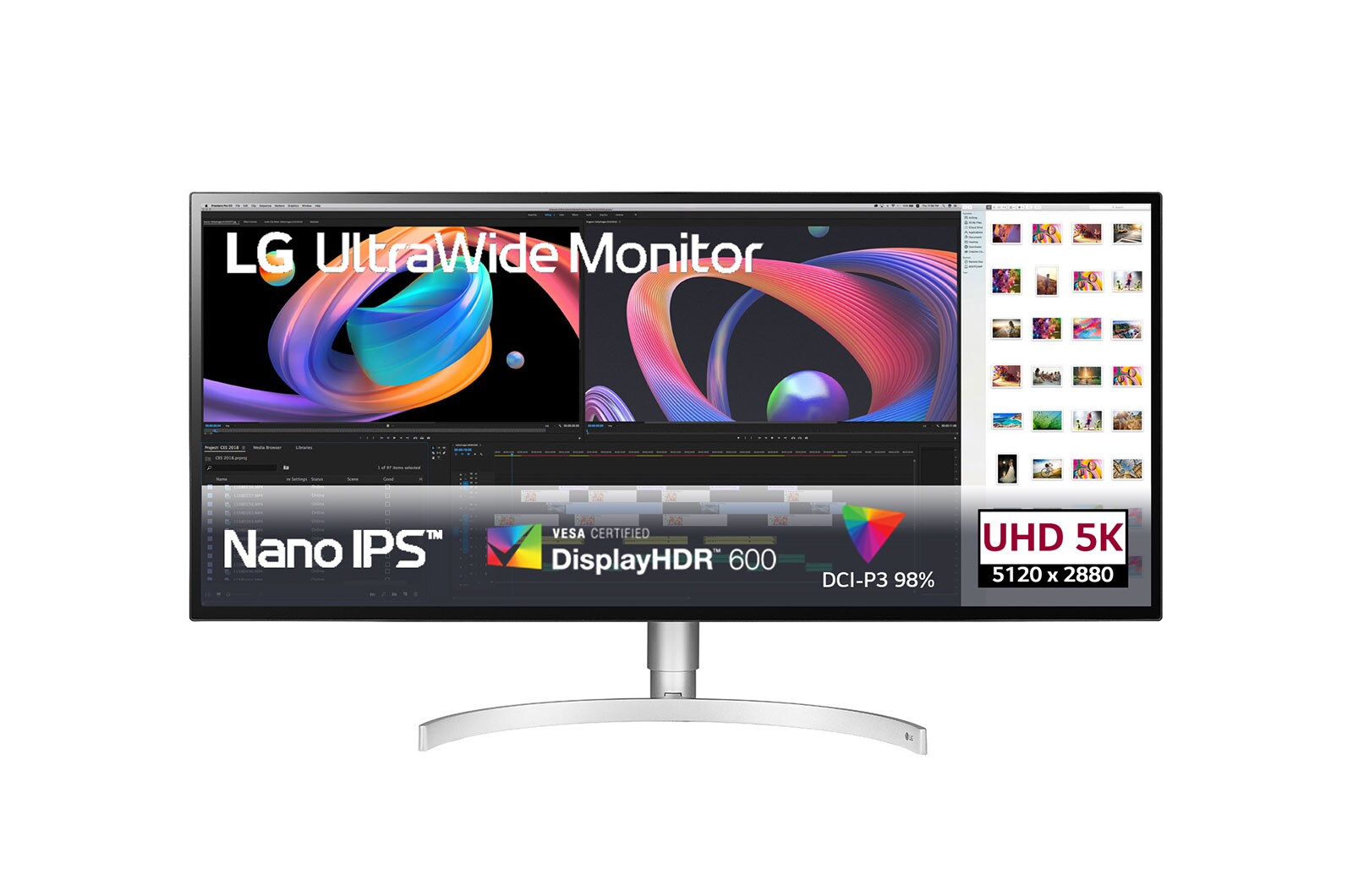 Vista frontal de Monitor 34&#34; com ecrã IPS 21:9 UltraWide™ WUHD com Thunderbolt™ 3 34WK95U