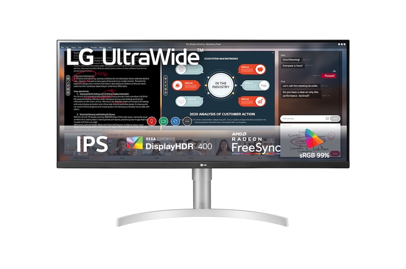 LG Monitor IPS HRD Full HD UltraWide™ de 34" (2560x1080), 34WN650-W