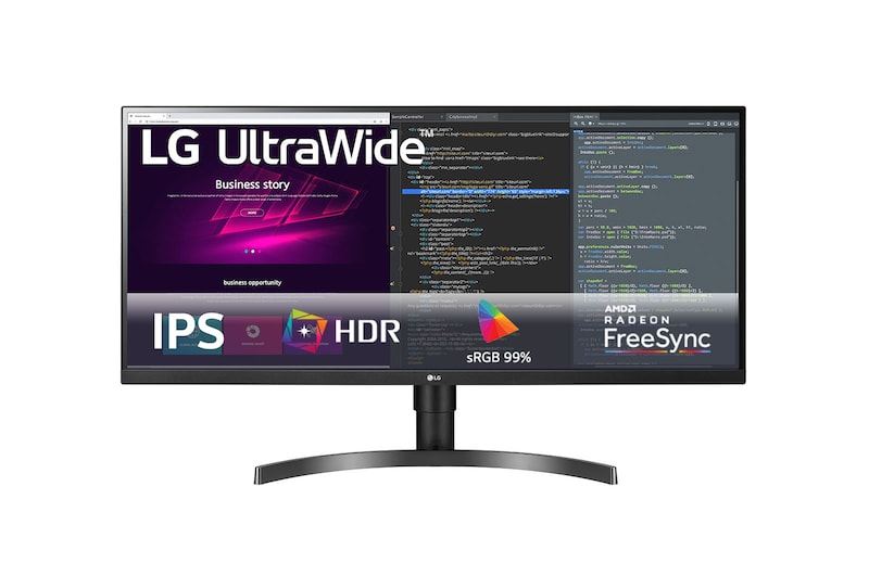 LG Monitor 34'' UltraWide™ QHD (3440 x 1440) IPS, 34WN750P-B