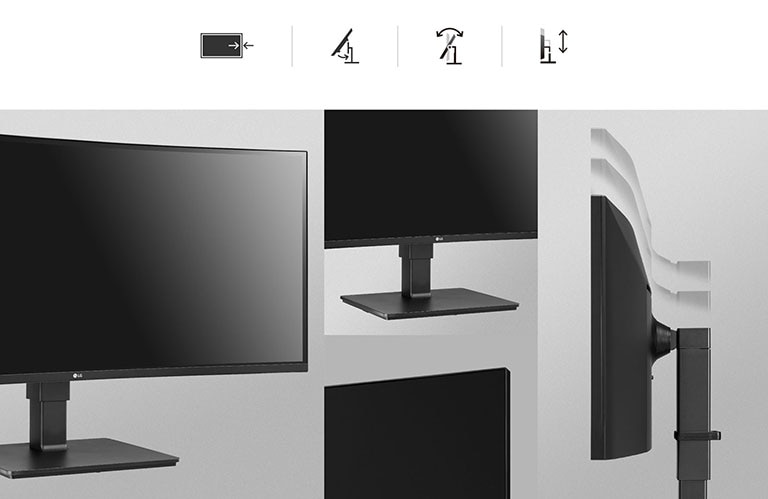 Design ergonómico com design praticamente sem moldura e inclinação.