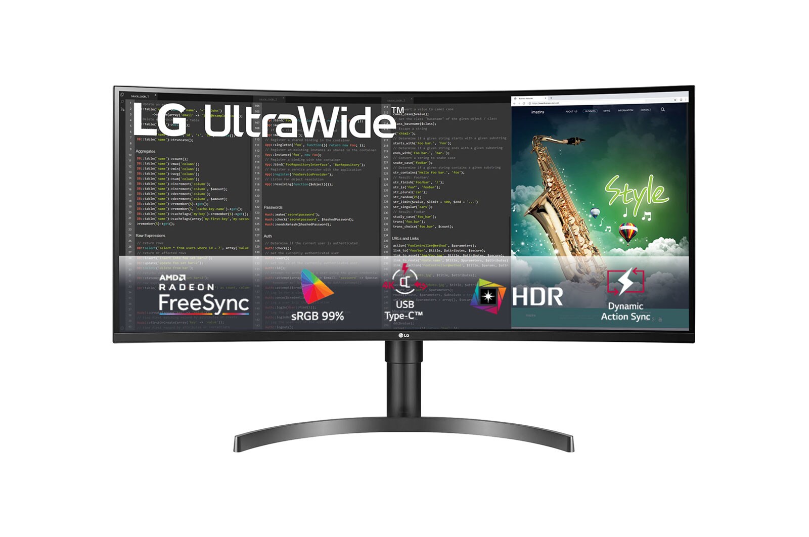 Vista frontal de Monitor QHD&#43; UltraWide™ Curvo de 35&#34; 35WN75C-B