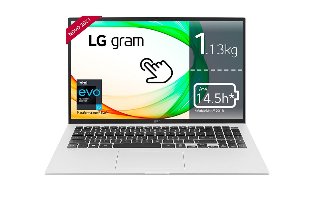 LG Portátil LG gram Ultraleve com ecrã touch 15" IPS e Plataforma Intel® Evo™, 15Z90P-H.AP55P