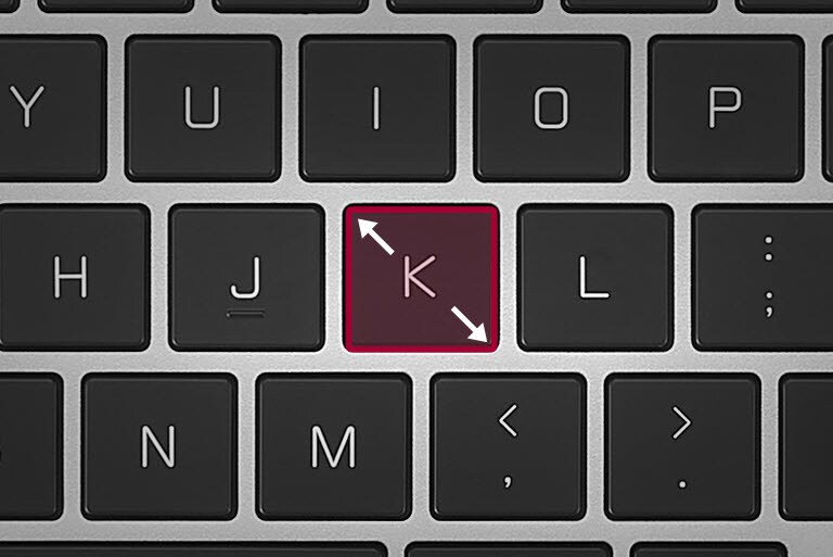 Keycaps expandidos permitindo uma digitação perfeita, reduzindo erros de digitação.