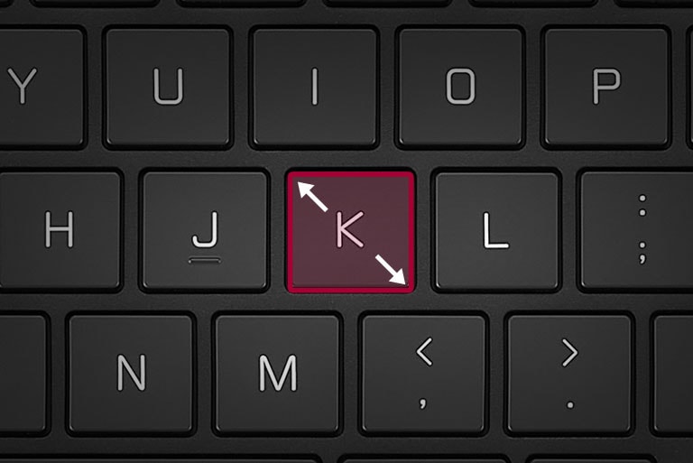 Keycaps expandidos permitindo uma digitação perfeita, reduzindo erros de digitação.