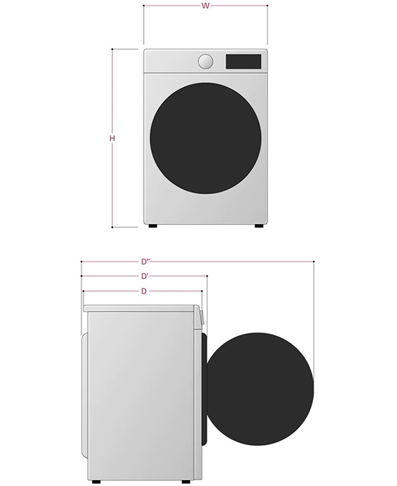 Máquina de lavar e secar roupa LG F4DR7510SGH, 10/6 kg, eficiência  energética A-10%/D, 1400 r.p.m., AI DD™, Steam™, TurboWash360™, EcoHybrid™,  branco