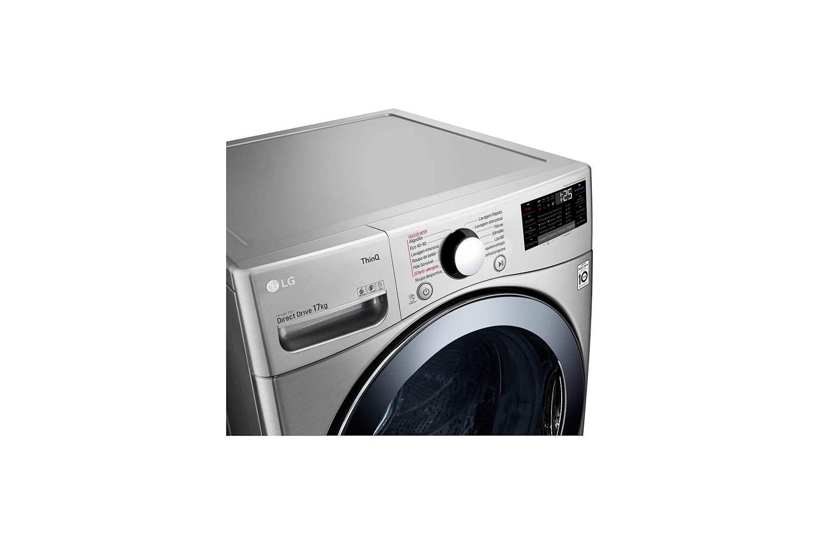 LG Máquina de Lavar roupa | 17 kg | Etiqueta energética E | 1100 r.p.m. | Inverter Direct Drive™ | Steam™ | TurboWash™, F1P1CY2T