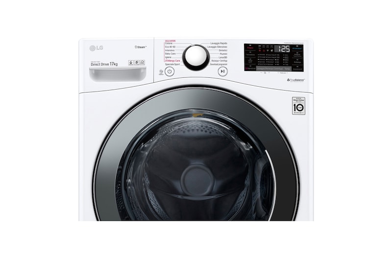 LG Máquina de Lavar roupa | 17 kg | Etiqueta energética E | 1100 r.p.m. | Inverter Direct Drive™ | Steam™ | TurboWash™, F1P1CY2W