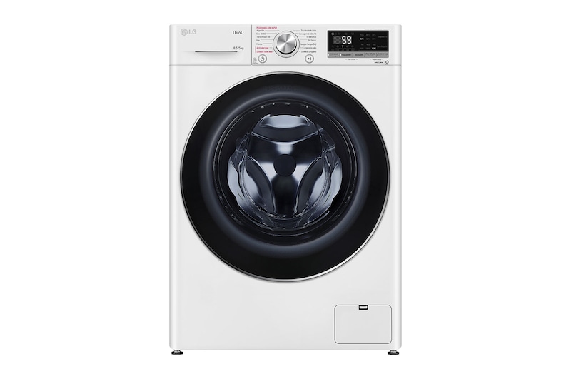 LG Máquina de lavar e secar roupa slim LG F2DV5S85S2W, 8,5/5 kg, eficiência energética C/E, 1200 r.p.m., AI DD™, Steam™, TurboWash™, branco, F2DV5S85S2W