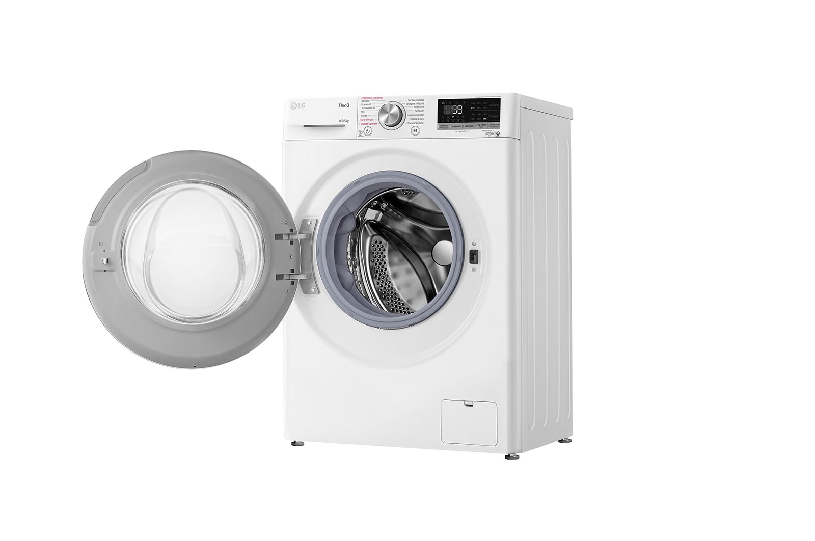 LG Máquina de lavar e secar roupa slim LG F2DV5S85S2W, 8,5/5 kg, eficiência energética C/E, 1200 r.p.m., AI DD™, Steam™, TurboWash™, branco, F2DV5S85S2W